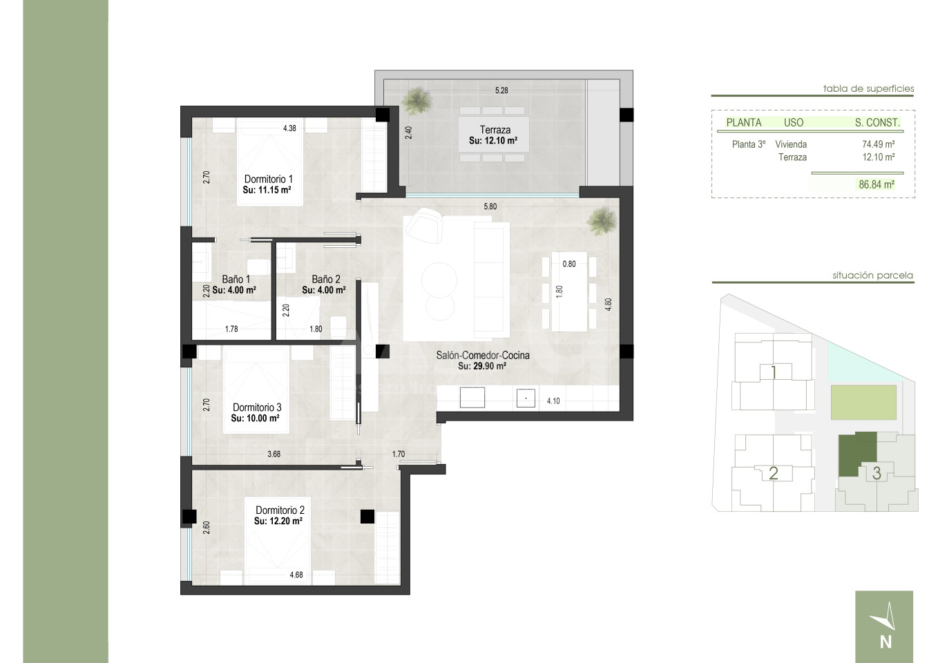 3 bedroom Apartment in San Pedro del Pinatar - WHG36085 - 1