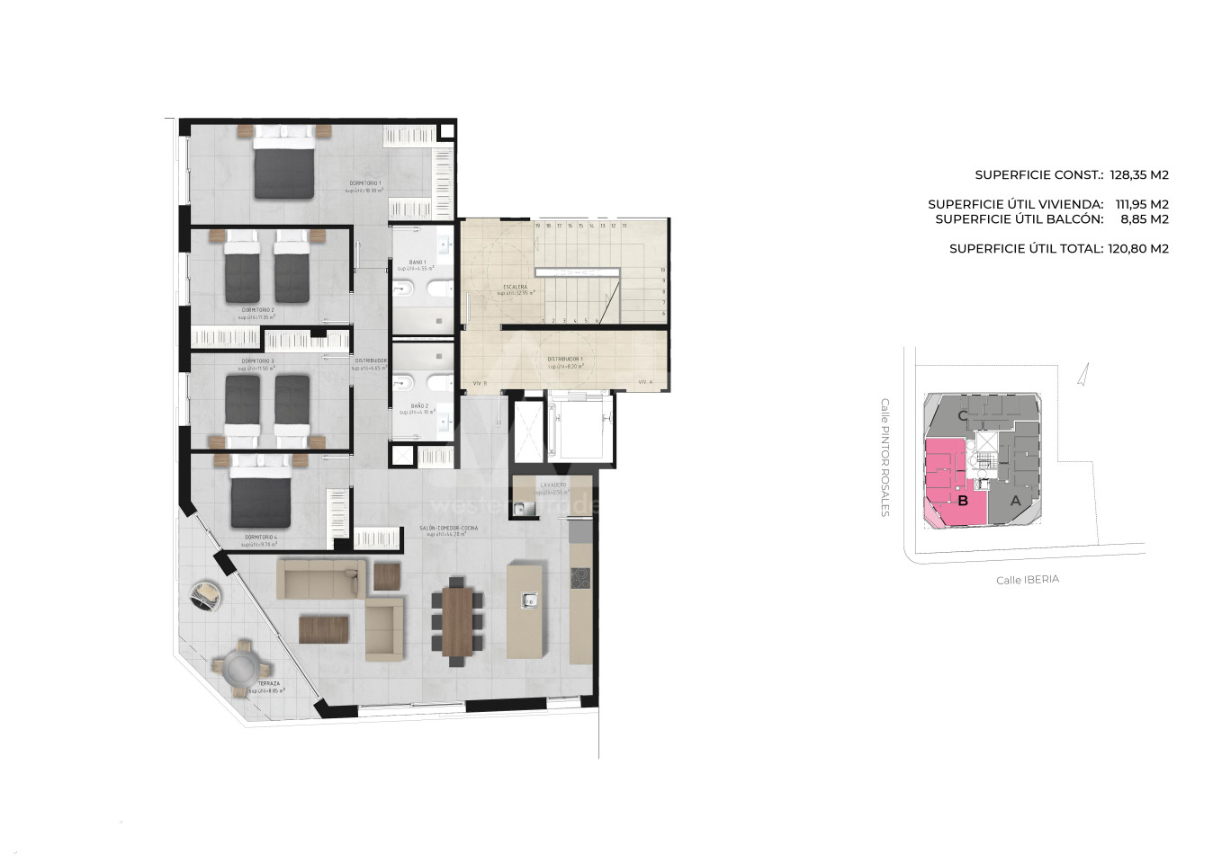 4 Schlafzimmer Appartement in Aguilas - CJR36102 - 1