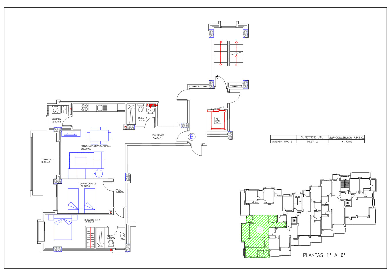 2 Schlafzimmer Appartement in La Manga - GRI36405 - 1