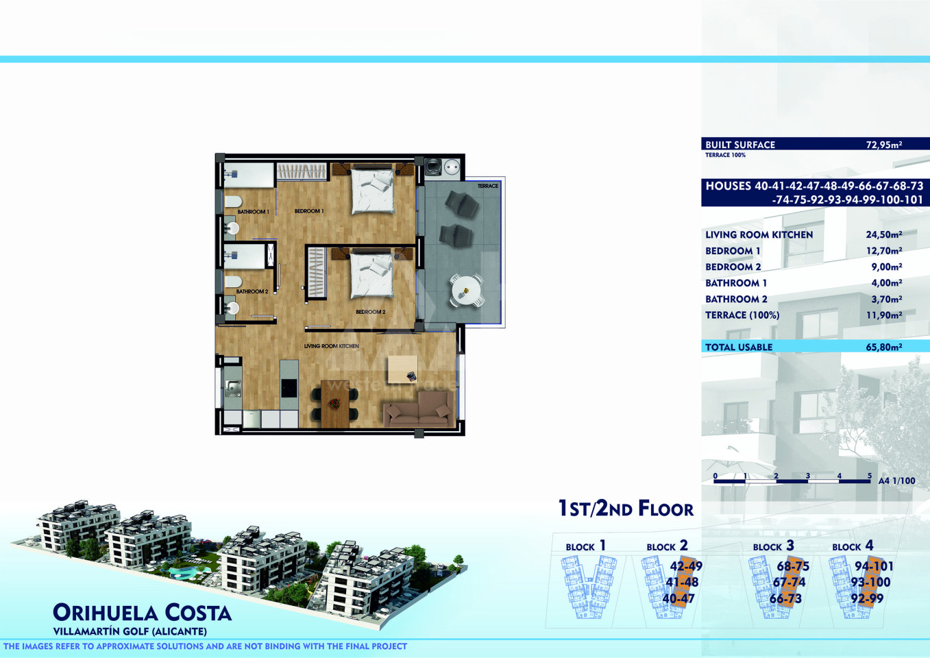 Apartament cu 2 dormitoare în Villamartin - GM36456 - 1