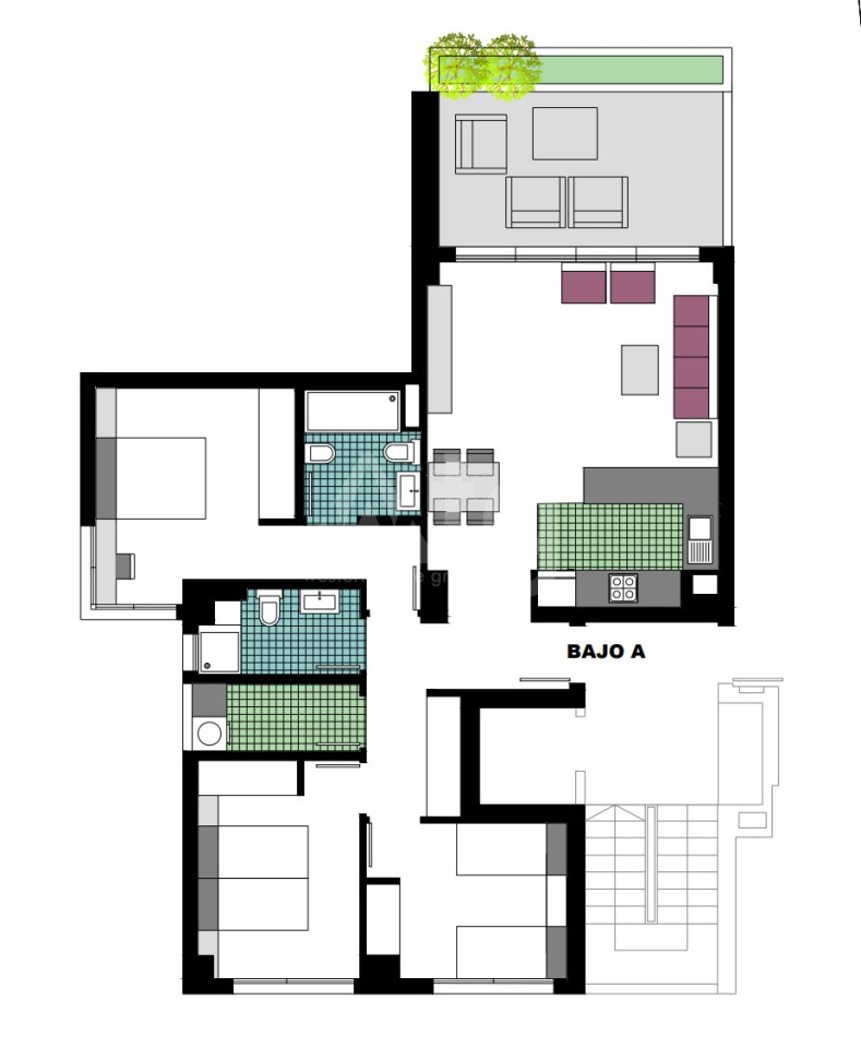 3 Schlafzimmer Appartement in Los Dolses - VP36506 - 1
