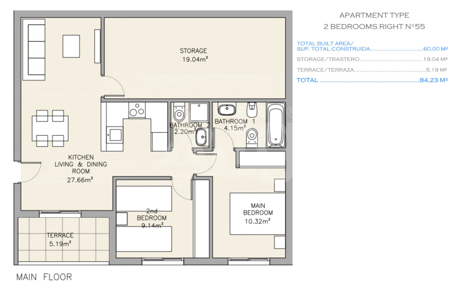 Apartamento de 3 habitaciones en Águilas - ARE36583 - 1