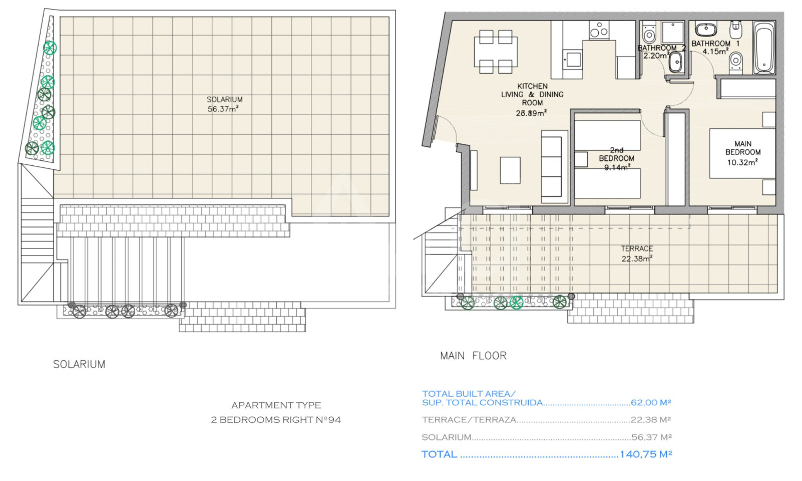 Ático de 2 habitaciones en Águilas - ARE36587 - 1