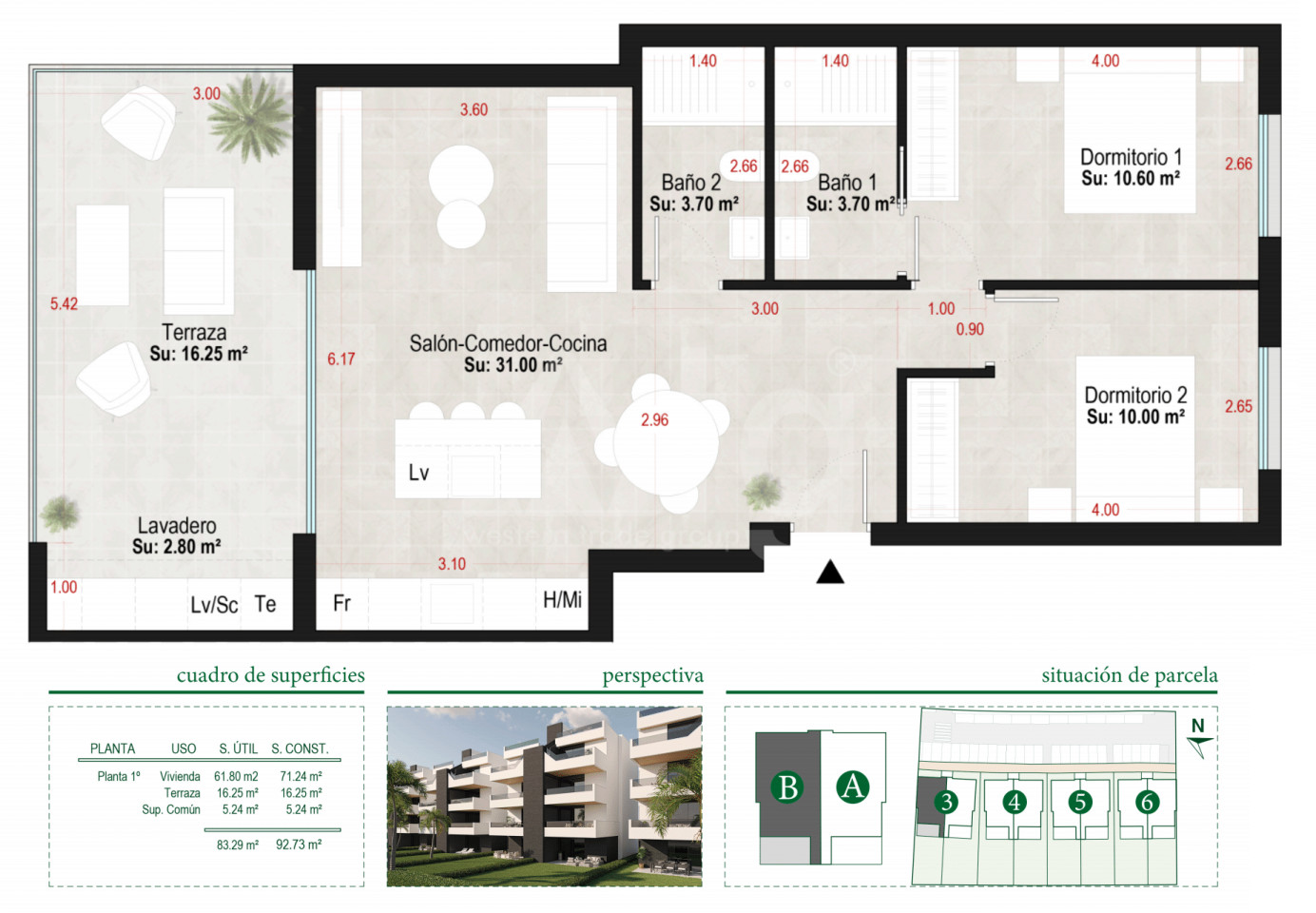 2 bedroom Apartment in Alhama de Murcia - OI36639 - 1