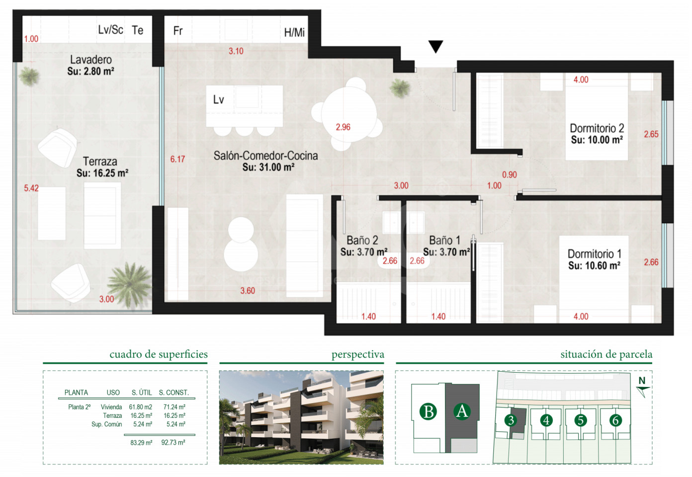 2 bedroom Apartment in Alhama de Murcia - OI36640 - 1
