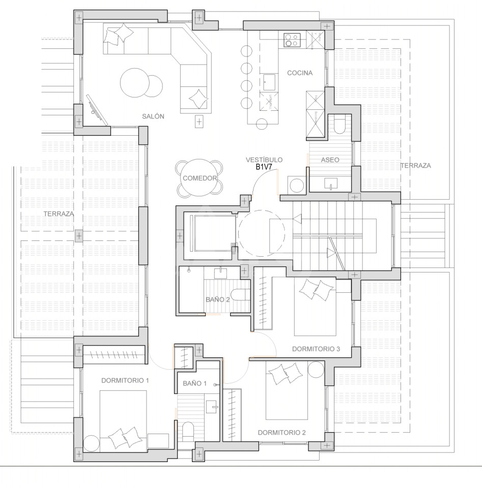 3 Schlafzimmer Penthouse-Wohnung in Santa Rosalia - OI36643 - 1