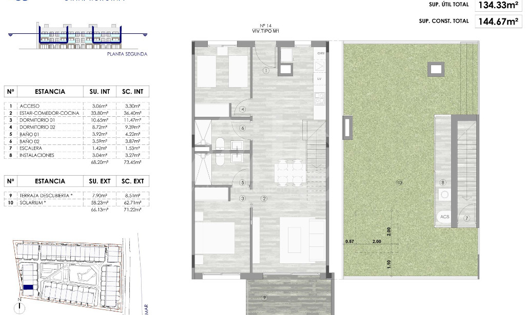 Penthouse de 2 chambres à Gran Alacant - GD36690 - 1