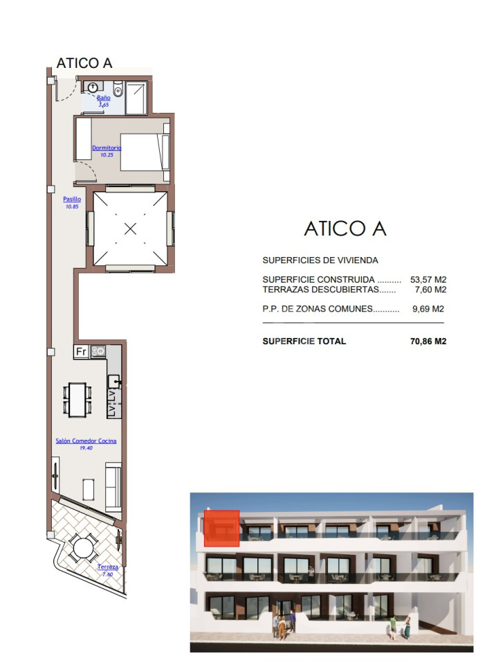 1 Schlafzimmer Penthouse-Wohnung in Torrevieja - AGI38050 - 1