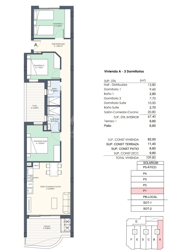 Apartamento de 3 habitaciones en Torrevieja - AGI38057 - 1