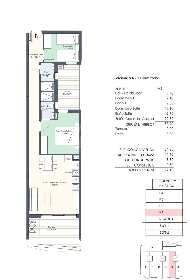 Apartamento de 2 habitaciones en Torrevieja - AGI38058 - 1