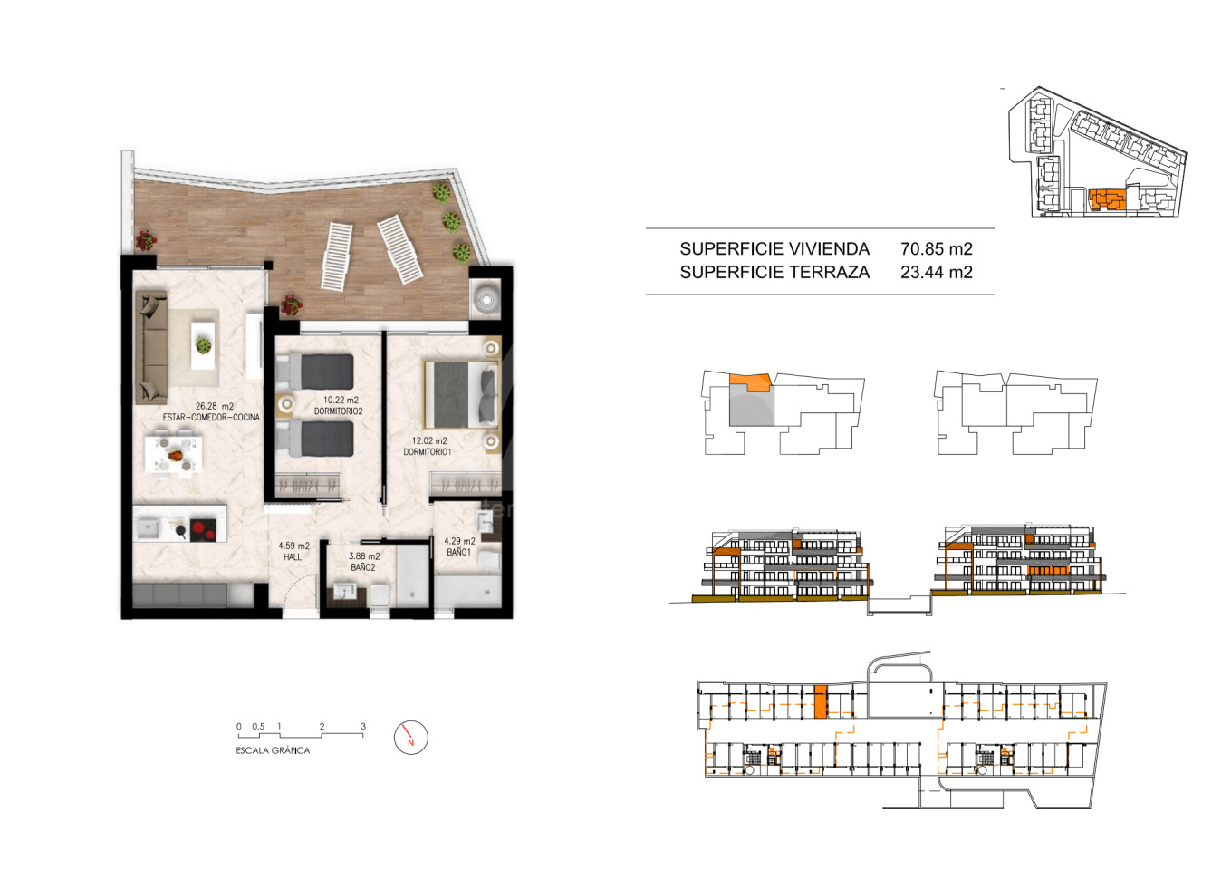 2 bedroom Apartment in Playa Flamenca - DI38094 - 1