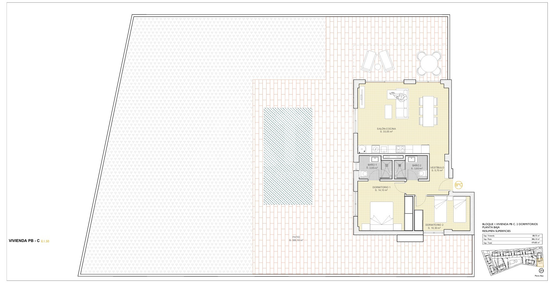 Appartement de 2 chambres à Finestrat - PTA38582 - Photo 1