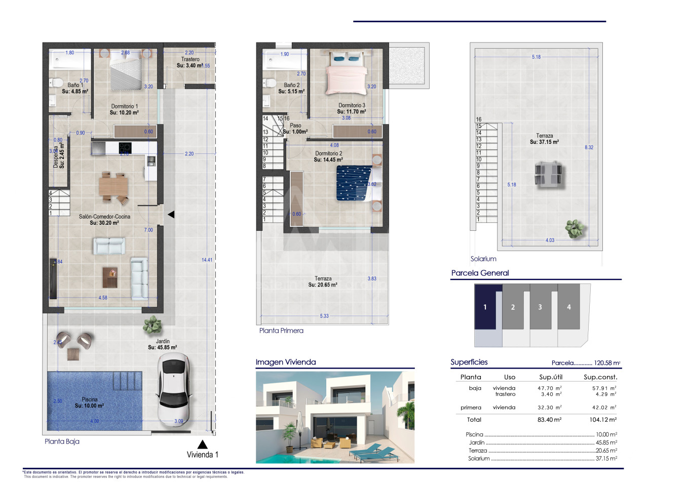 Villa de 3 habitaciones en San Pedro del Pinatar - AVC40756 - 1