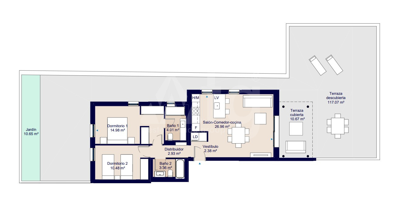 2 bedroom Apartment in San Juan de Alicante - AEH40978 - 1