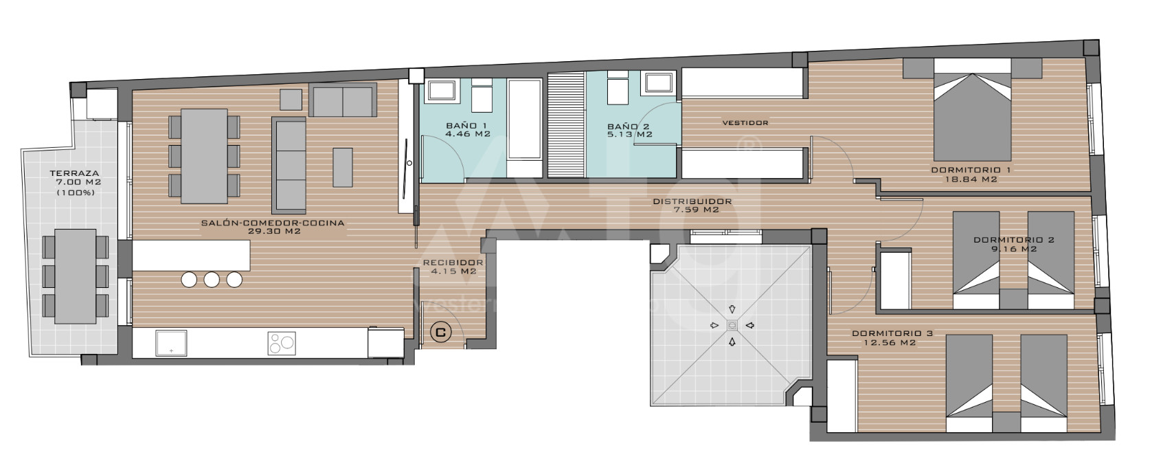 3 bedroom Apartment in Elche - EB41502 - 1
