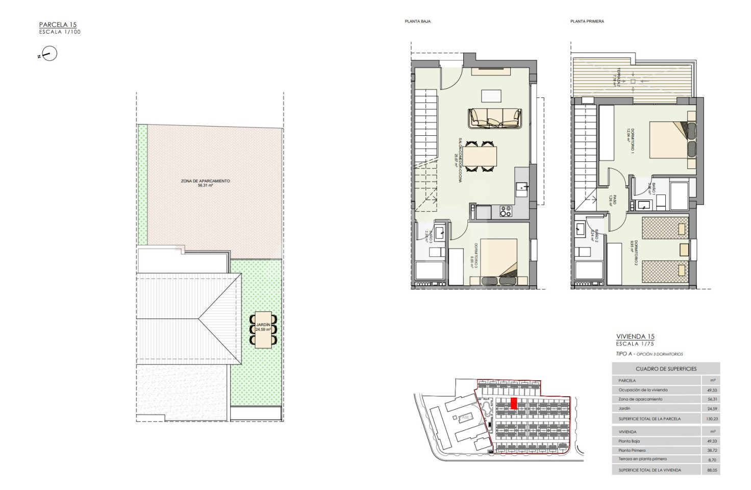 Townhouse cu 3 dormitoare în Gran Alacant - AS41577 - 1