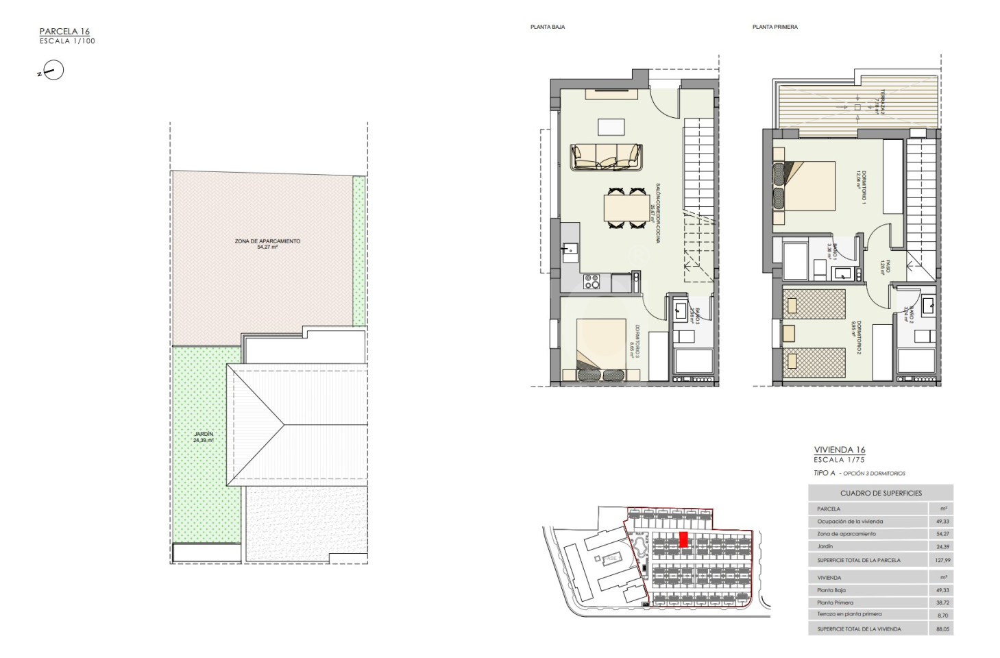 Townhouse de 3 chambres à Gran Alacant - AS41578 - 1