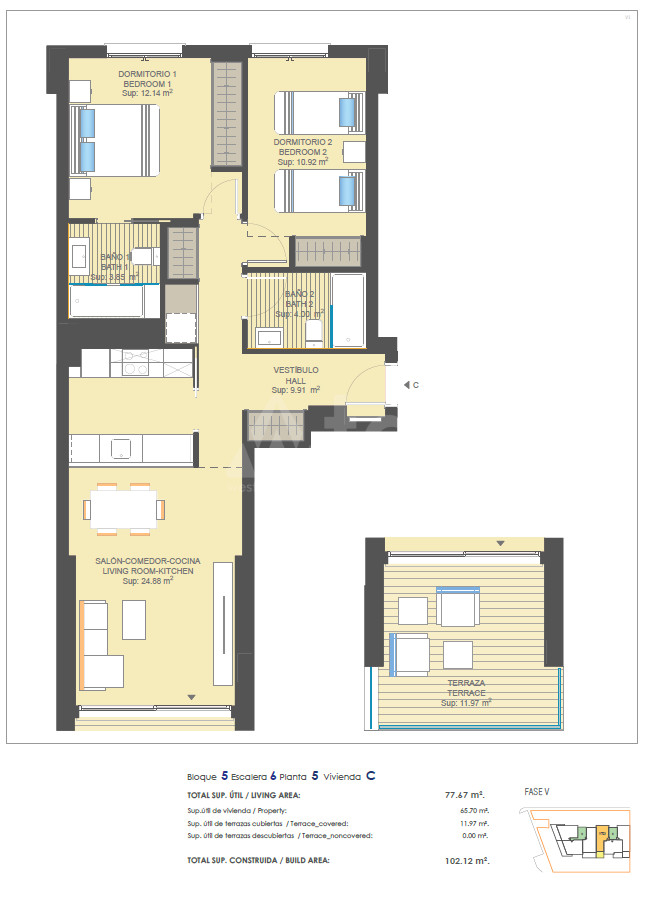 2 bedroom Apartment in Dehesa de Campoamor - UBA41699 - 1