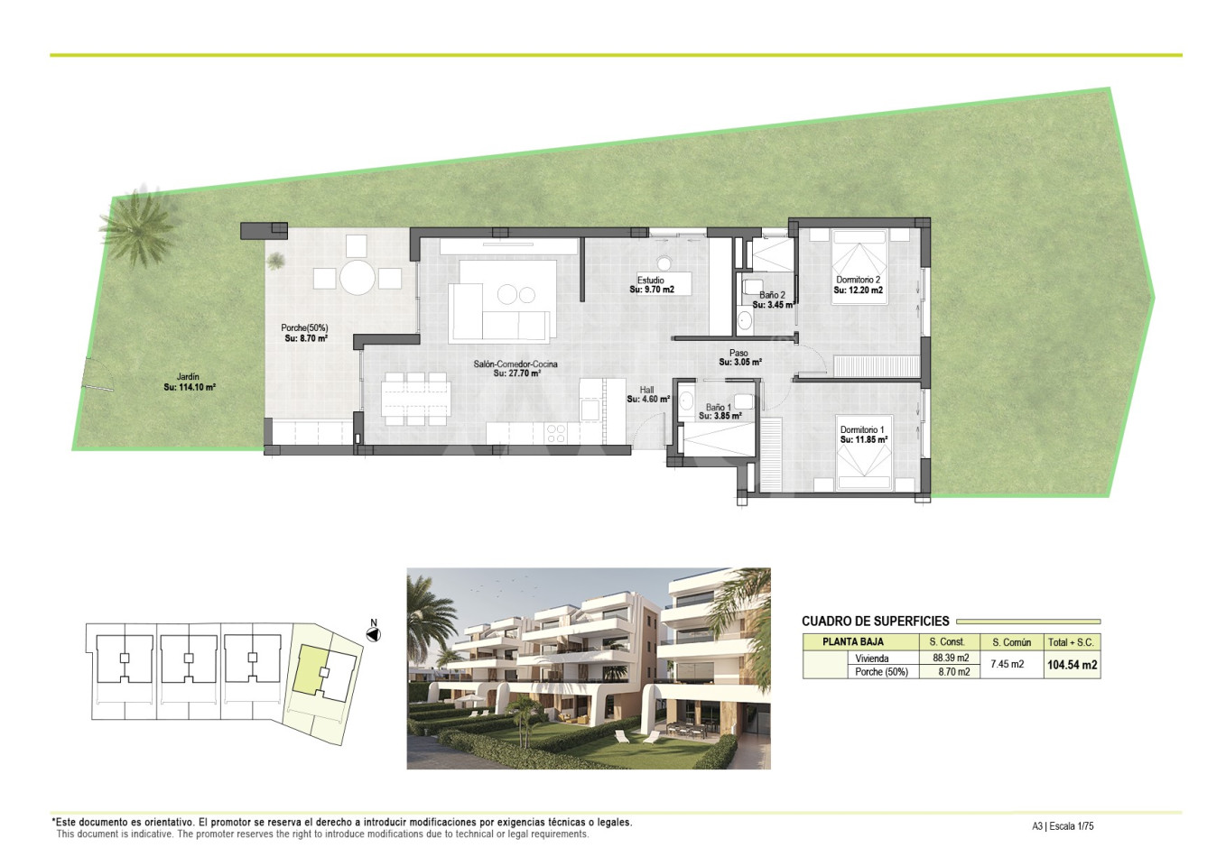 Apartament cu 3 dormitoare în Alhama de Murcia - WD42580 - 1