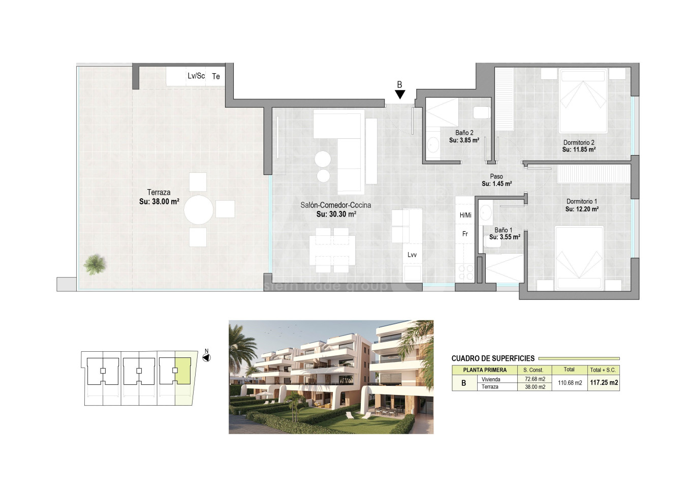 2 bedroom Apartment in Alhama de Murcia - WD42583 - 1