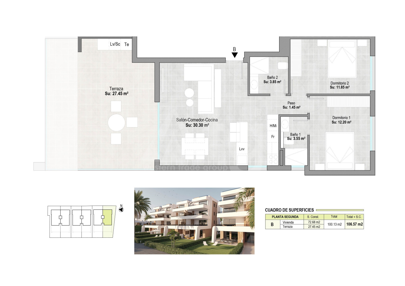 Apartamento de 2 habitaciones en Alhama de Murcia - WD42585 - 1