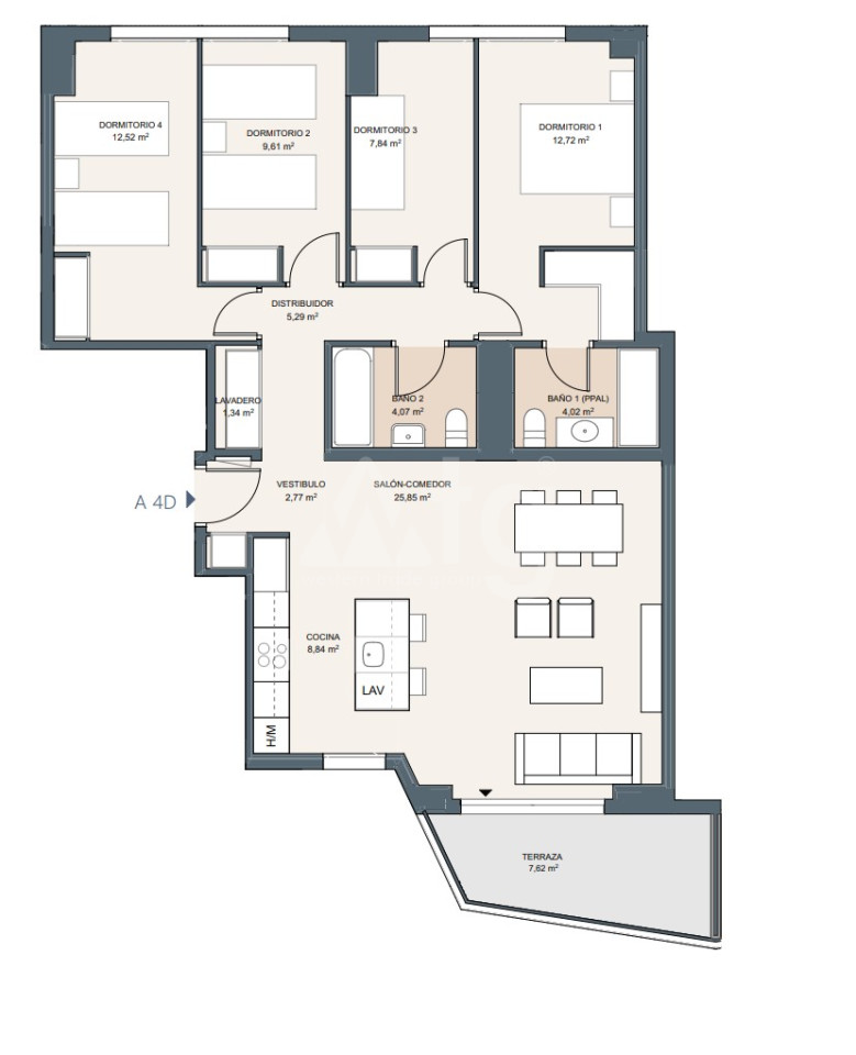 Apartament cu 4 dormitoare în Alicante - AEH42610 - 1