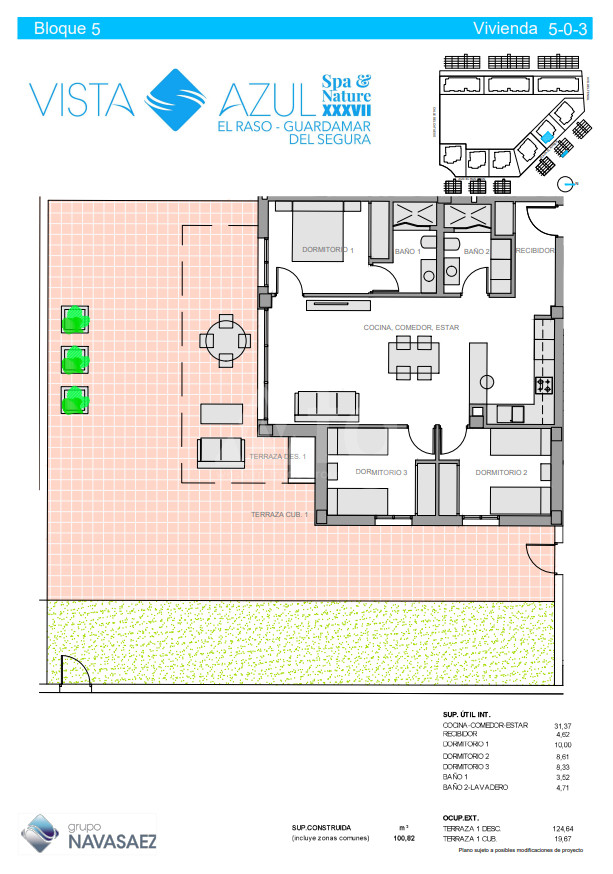 Апартаменты в Гуардамар дель Сегура, 3 спальни - NS43052 - 1
