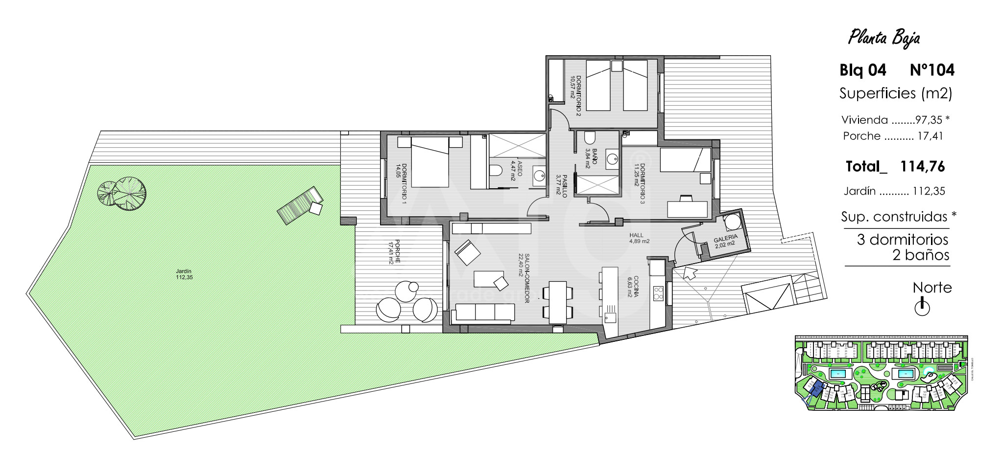 Apartament cu 3 dormitoare în Guardamar del Segura - ARA43153 - 1