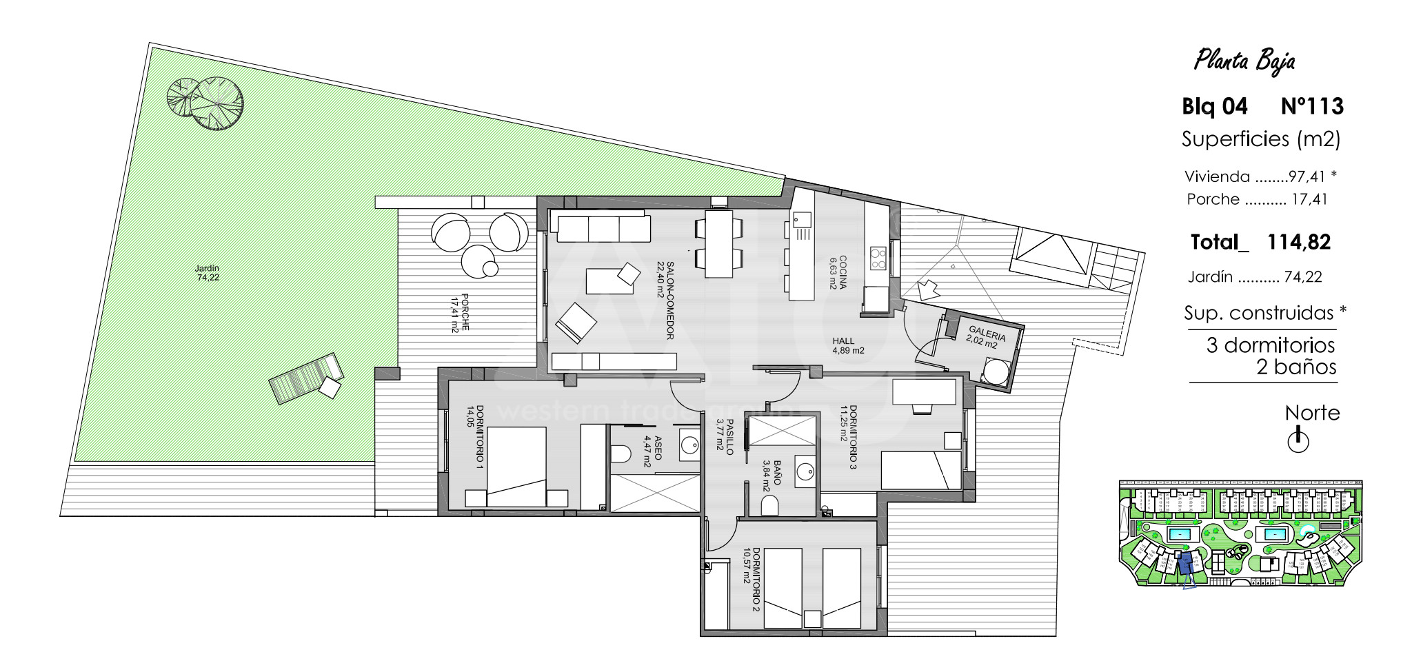 Apartamento de 3 habitaciones en Guardamar del Segura - ARA43160 - 1