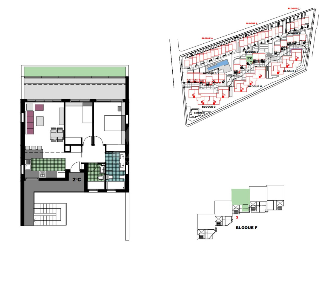 2 Schlafzimmer Appartement in Los Dolses - VP43185 - 1