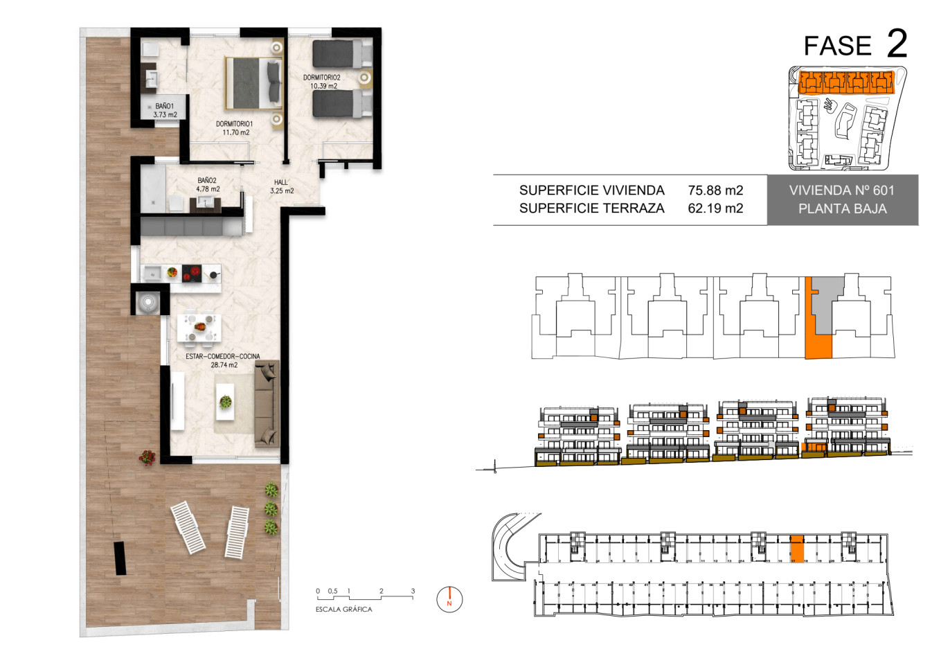 Apartament w Playa Flamenca, 2 sypialnie - DI43532 - 1