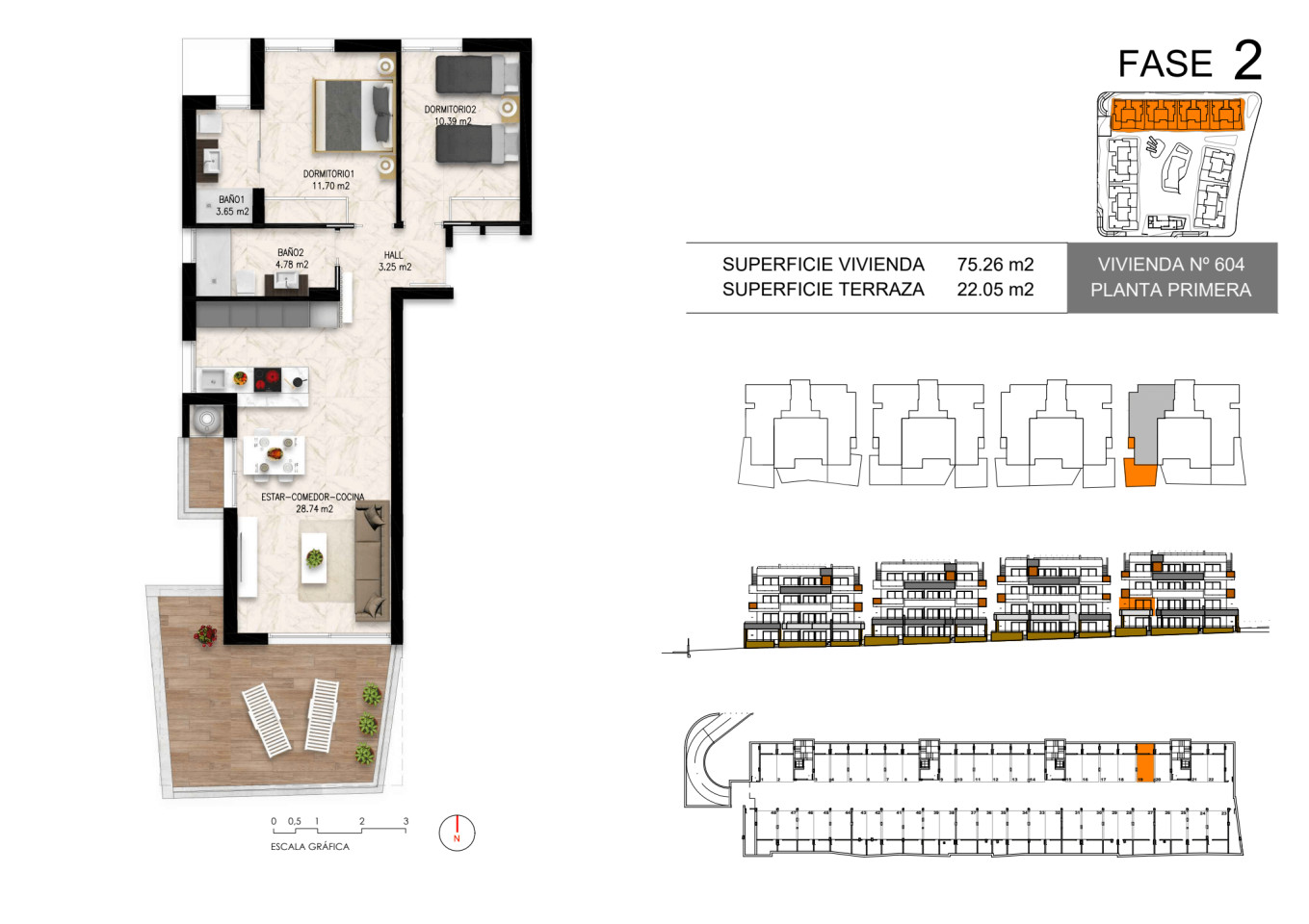 2 bedroom Apartment in Playa Flamenca - DI43535 - 1