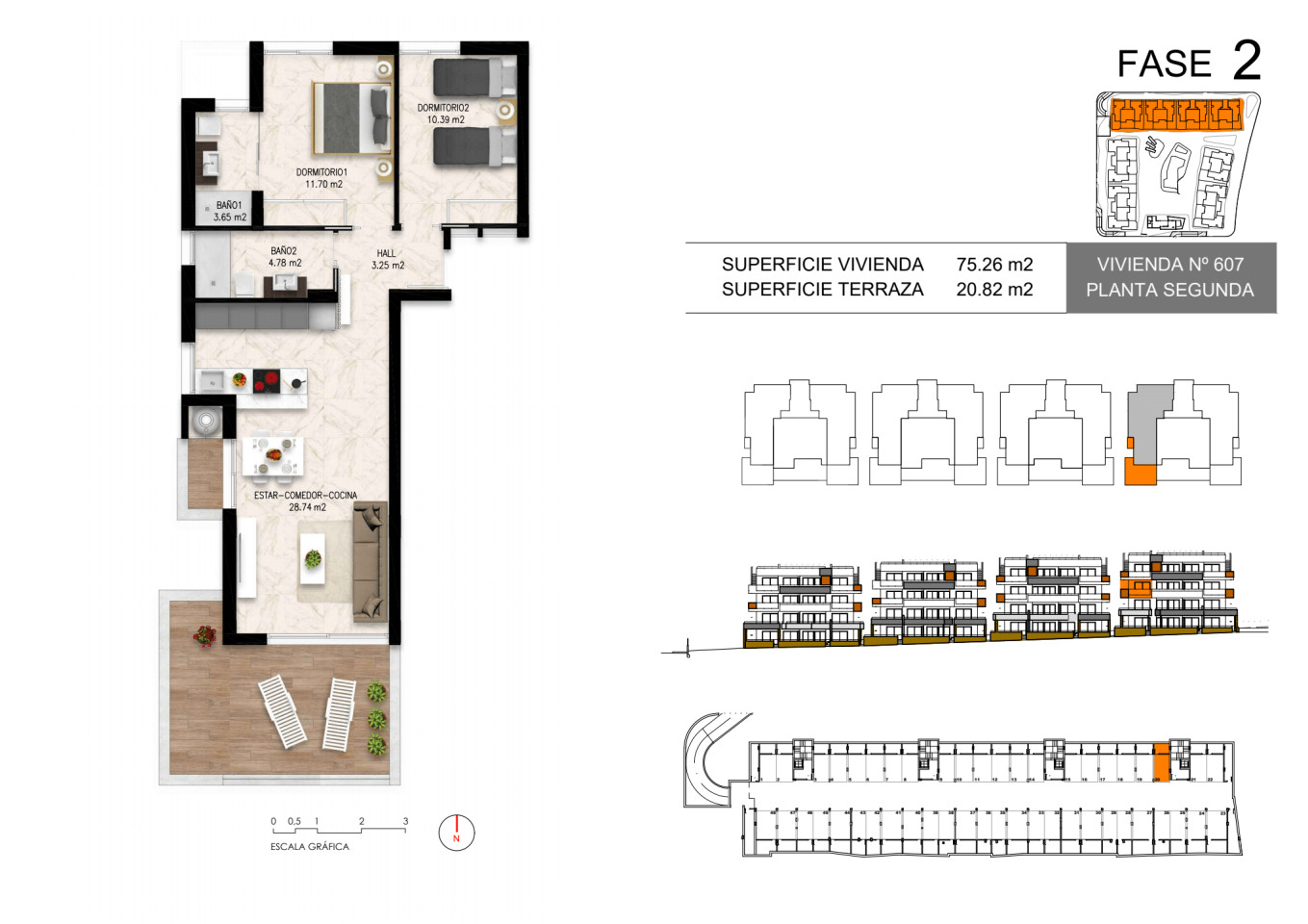 2 bedroom Apartment in Playa Flamenca - DI43538 - 1
