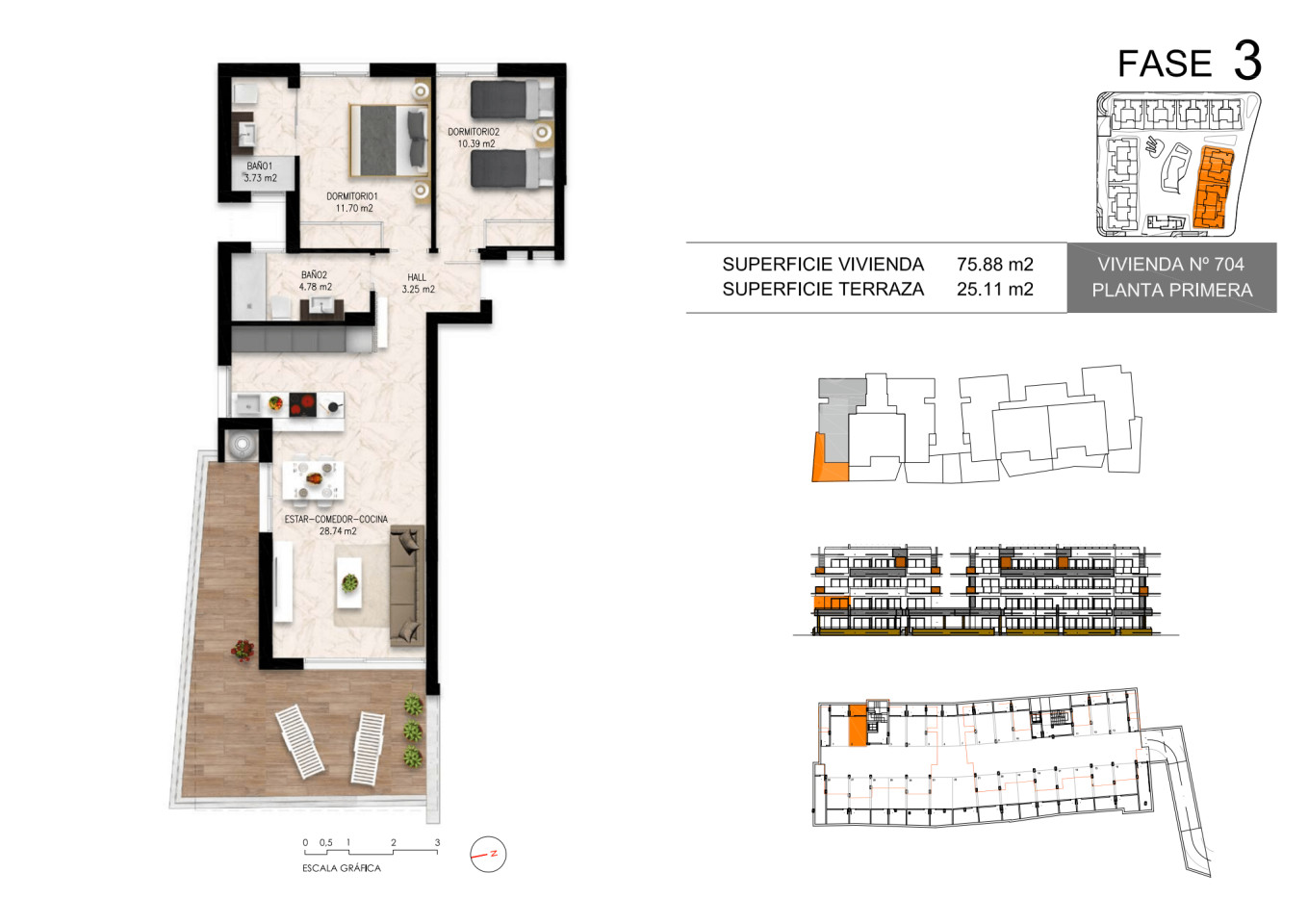 2 Schlafzimmer Appartement in Playa Flamenca - DI43547 - 1