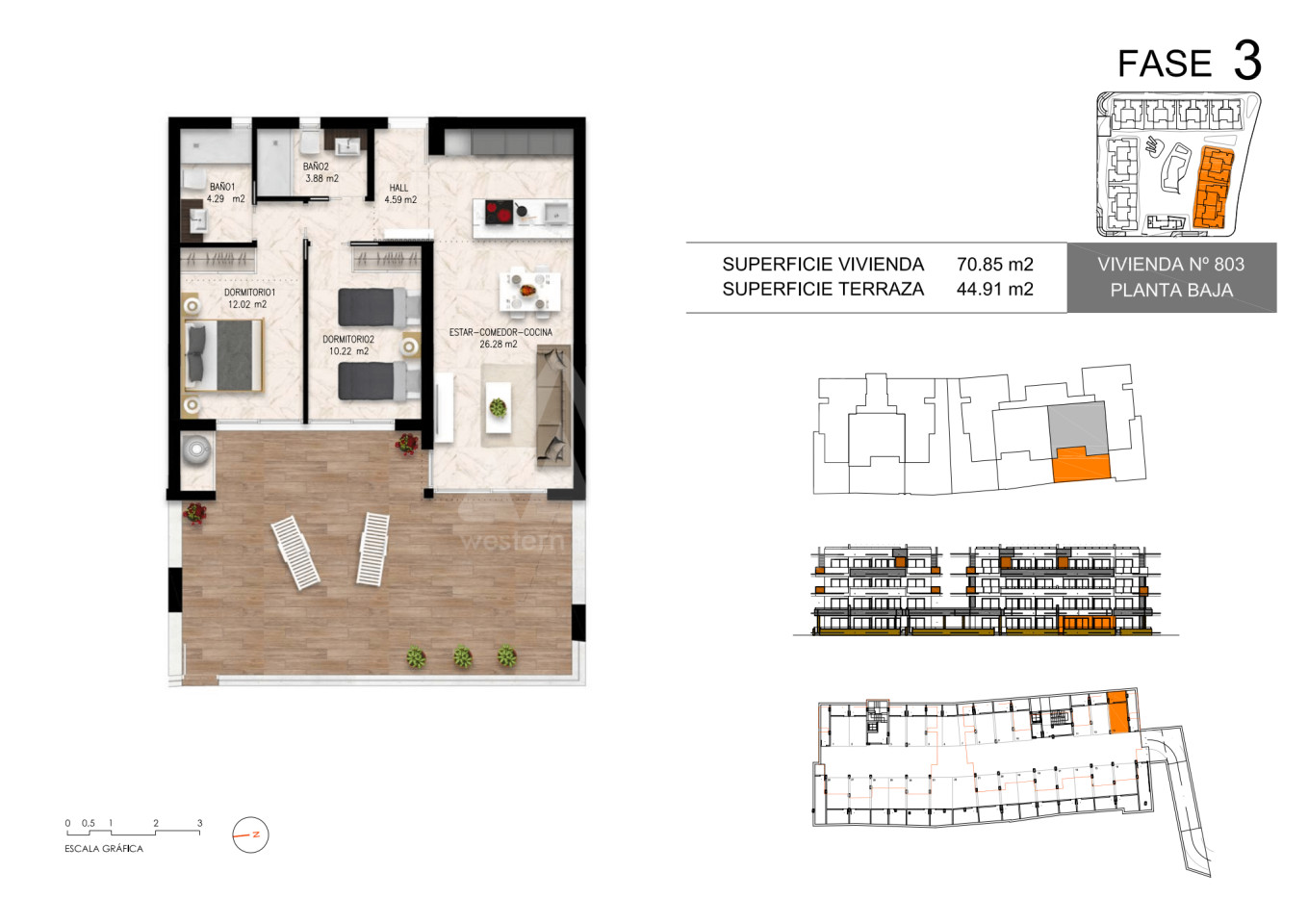 Apartament cu 2 dormitoare în Playa Flamenca - DI43557 - 1