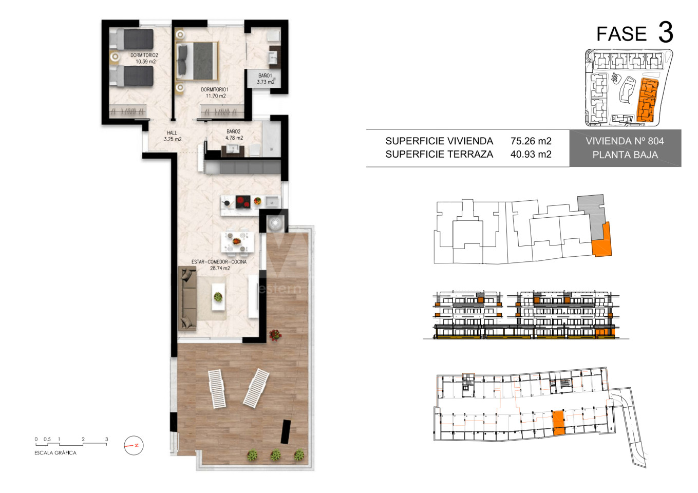 2 bedroom Apartment in Playa Flamenca - DI43558 - 1