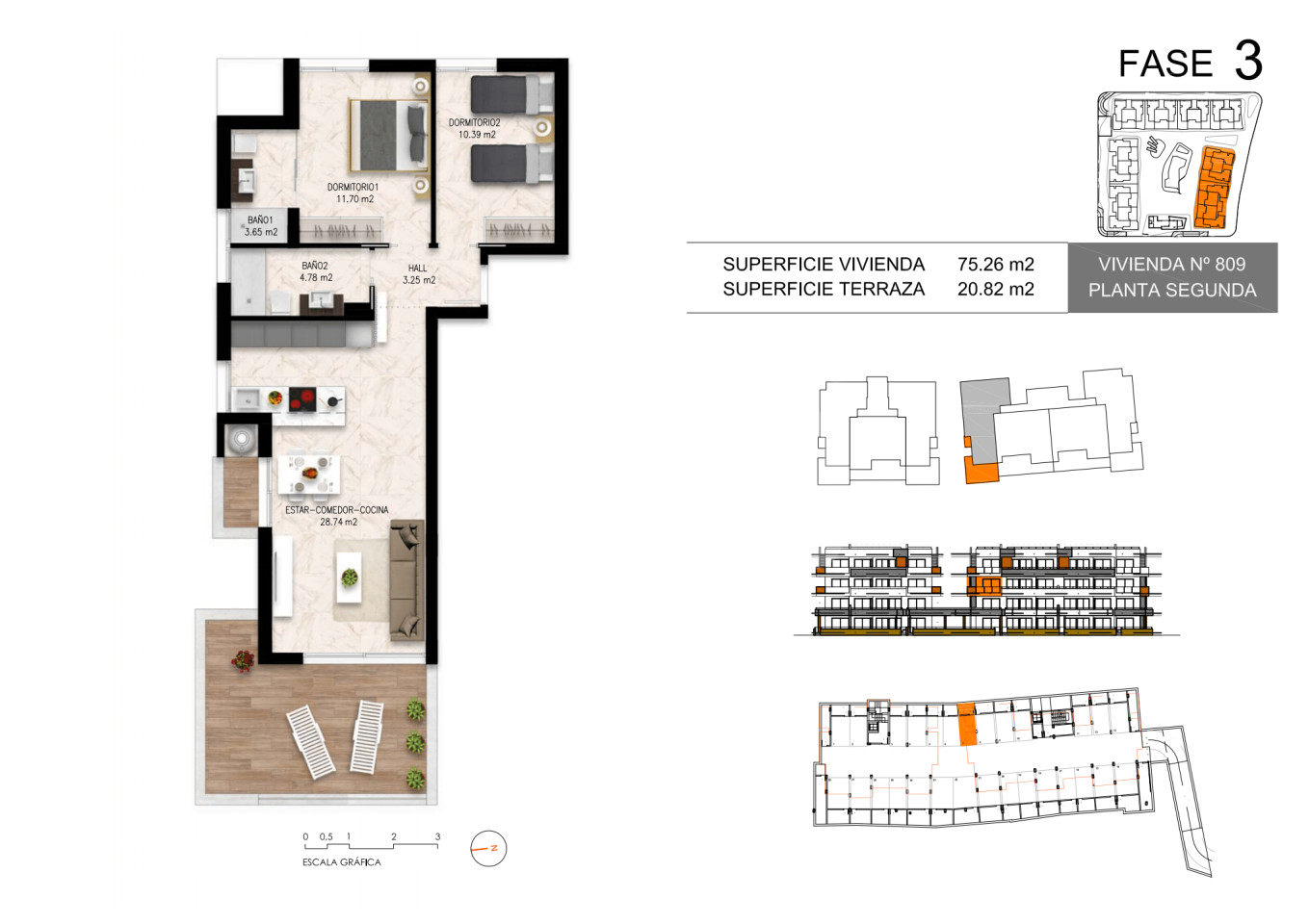 Apartament cu 2 dormitoare în Playa Flamenca - DI43563 - 1