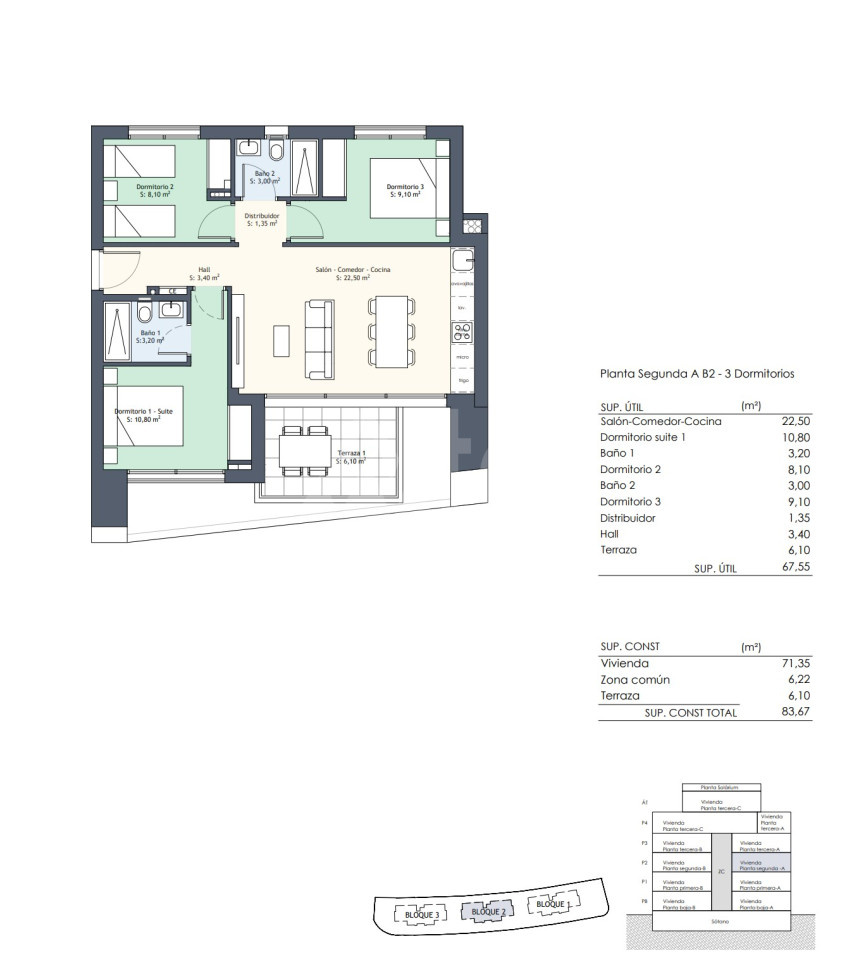 Apartament w Guardamar del Segura, 3 sypialnie - AGI43783 - 1