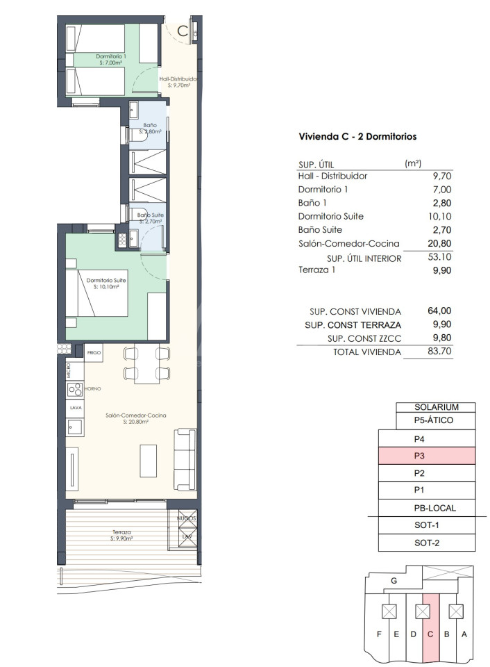 Apartamento de 2 habitaciones en Torrevieja - AGI44306 - 1