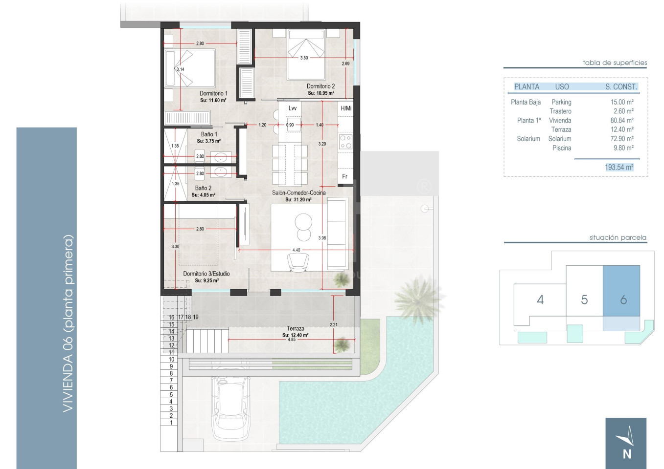 Bungalow de 3 habitaciones en San Pedro del Pinatar - WHG44351 - 1