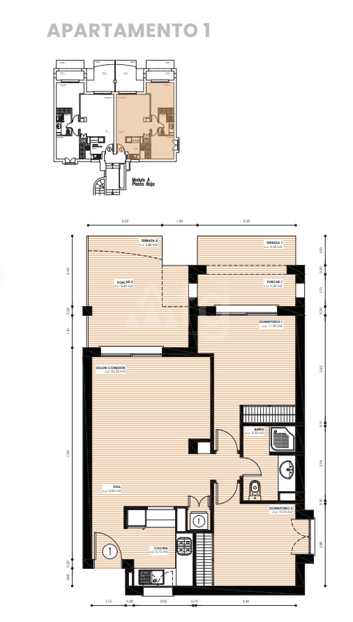 Apartament w Denia, 2 sypialnie - LAS44357 - 1