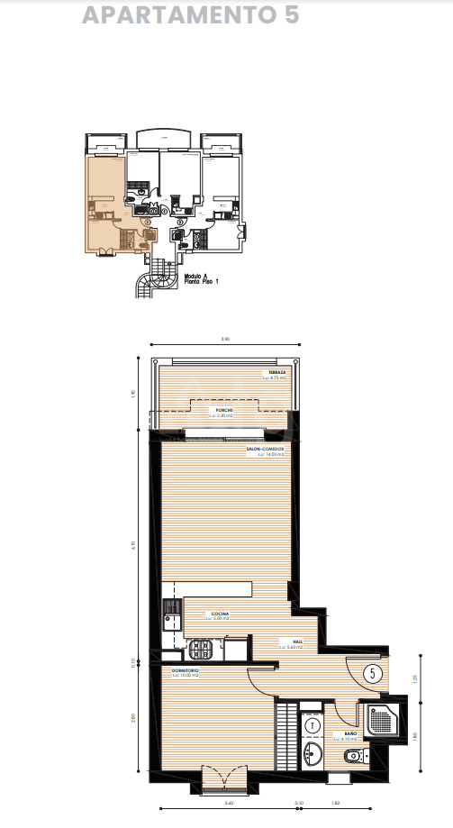 Apartamento de 1 habitación en Denia - LAS44413 - 1