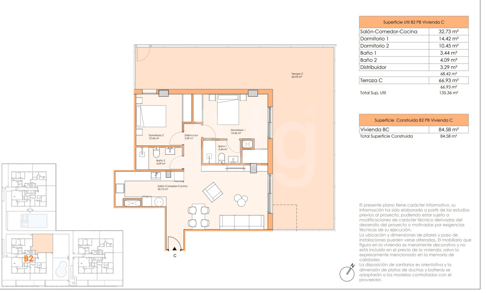 Apartamento de 2 habitaciones en Murcia - UPP44597 - 1