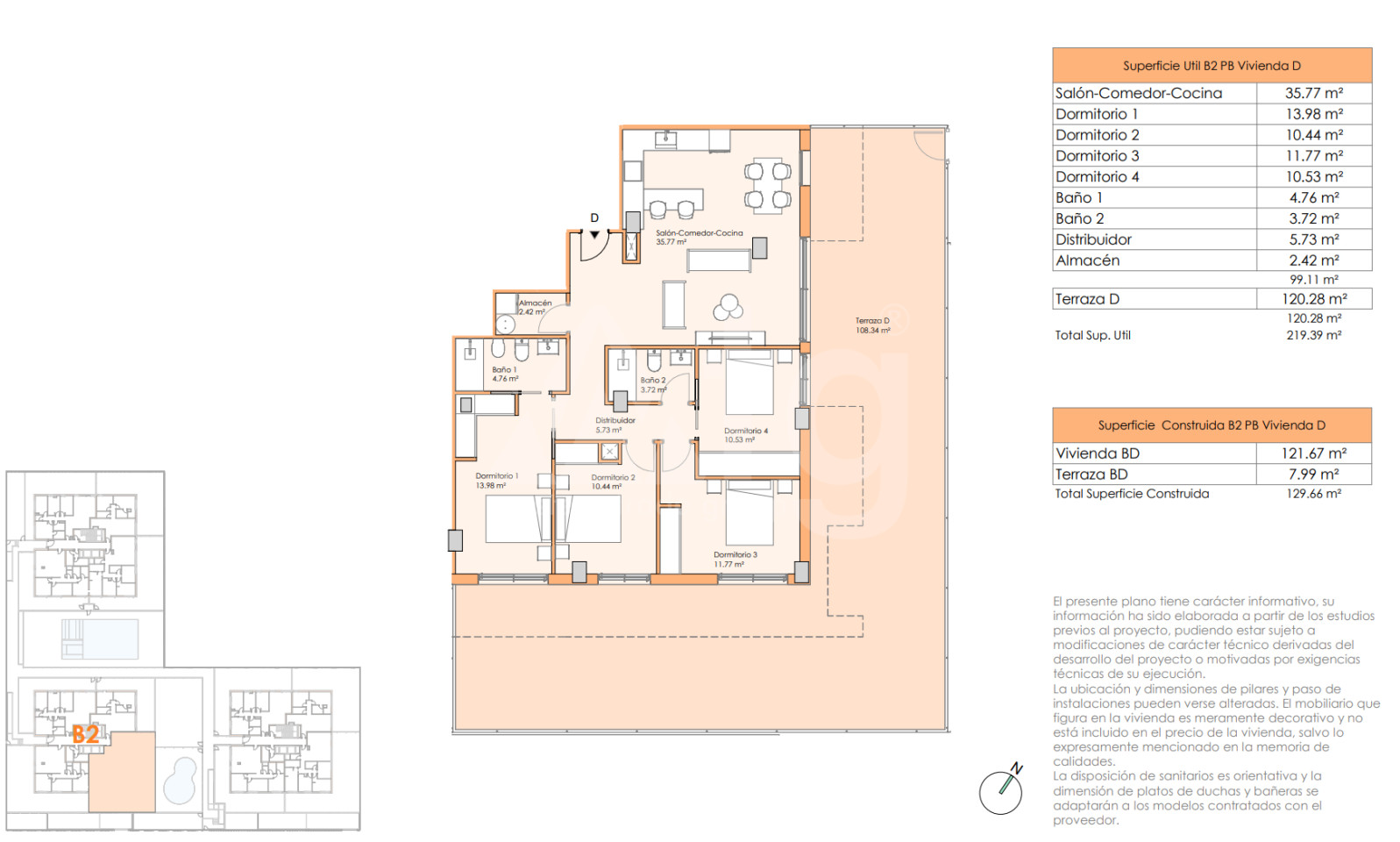 Apartamento de 4 habitaciones en Murcia - UPP44598 - 1