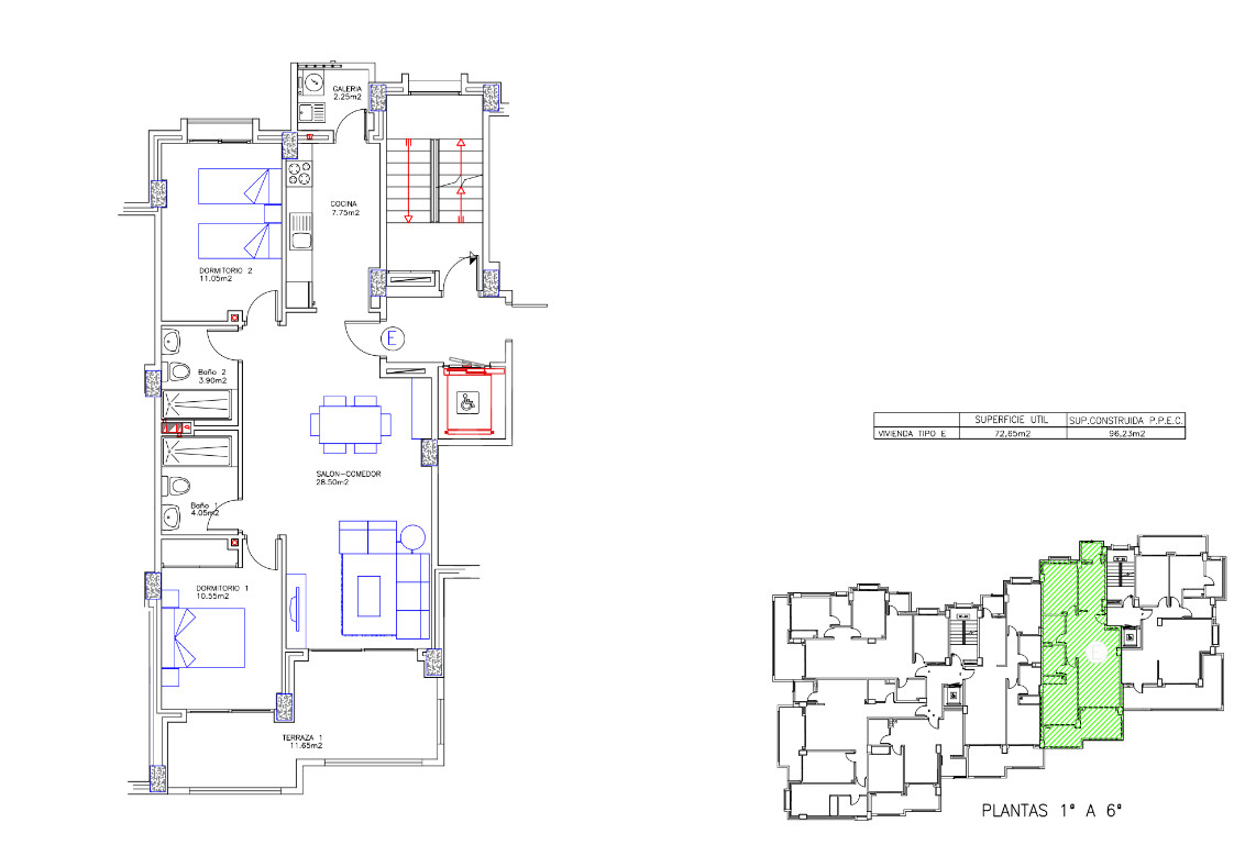 2 Schlafzimmer Appartement in La Manga - GRI44764 - 1