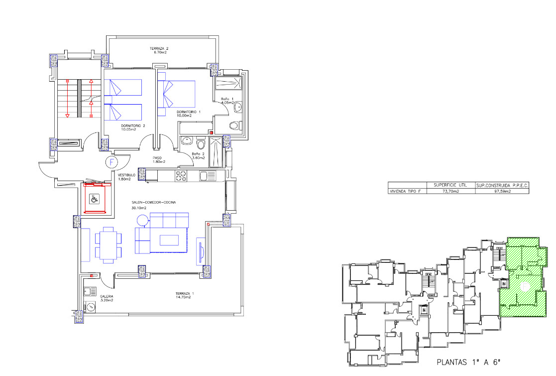 Apartamento de 2 habitaciones en La Manga - GRI44771 - 1