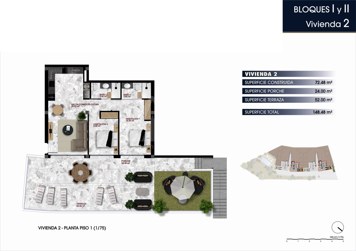 2 bedroom Apartment in Finestrat - SUN45057 - 1