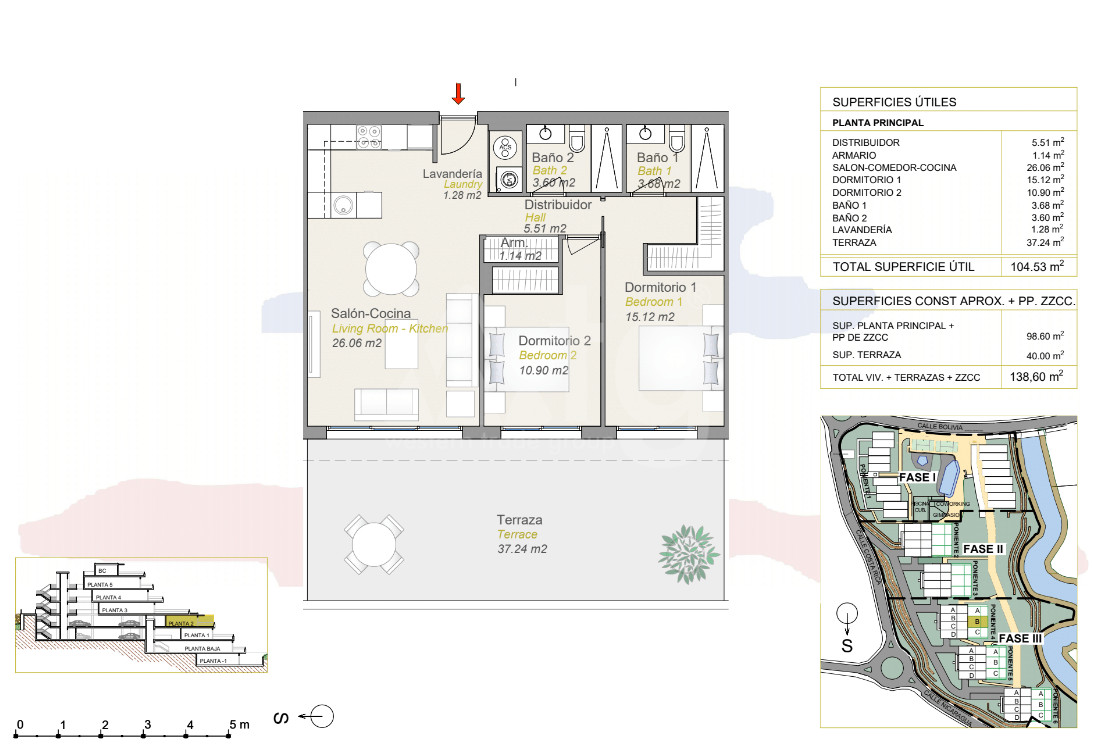 Apartament cu 2 dormitoare în Finestrat - CAM45083 - 1