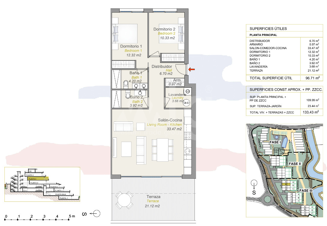 Apartament cu 2 dormitoare în Finestrat - CAM45090 - 1