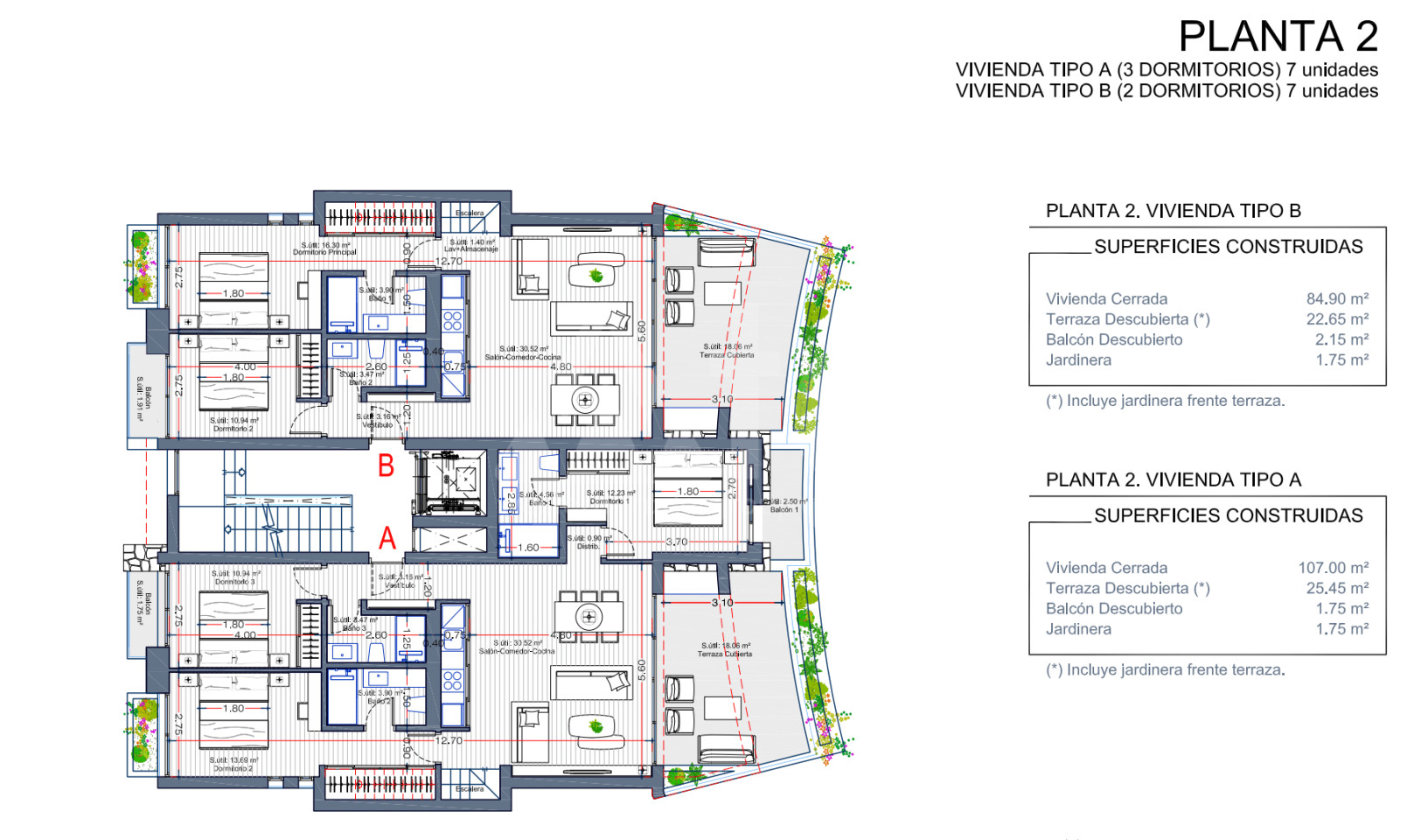 Penthouse cu 2 dormitoare în Atamaria - LMC114591 - 1